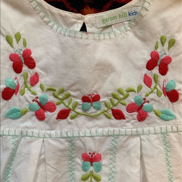 Garnet Hill Girls' Embroidered Woven Dress - Picture 3 of 3